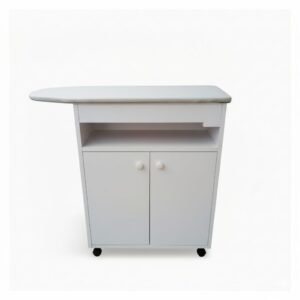 Planchador de ropa blanco con cajones Tapiz superior blanco elegante