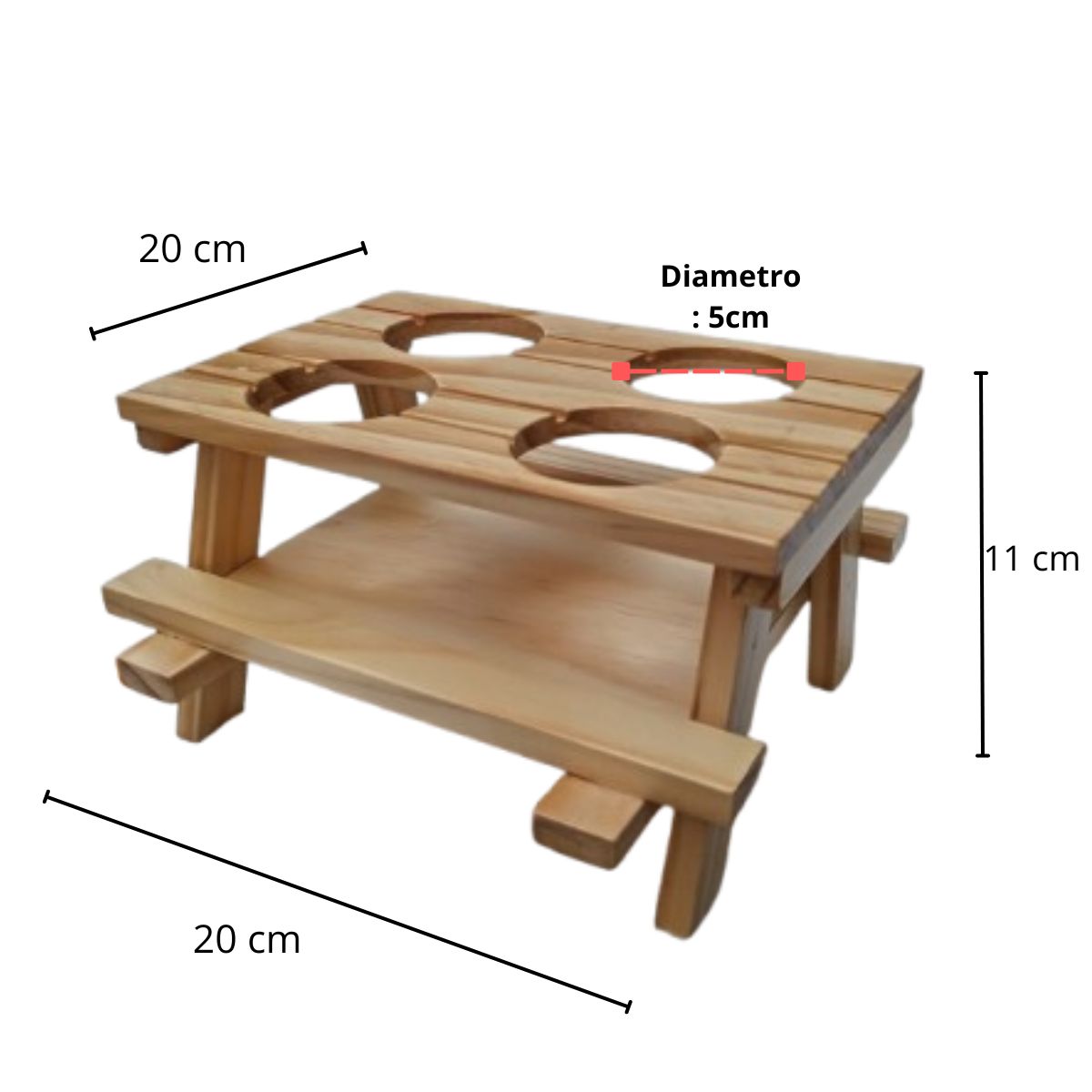 Porta Salsas de Madera con 4 Compartimentos – Organizador para Condimentos y Especias - Imagen 5