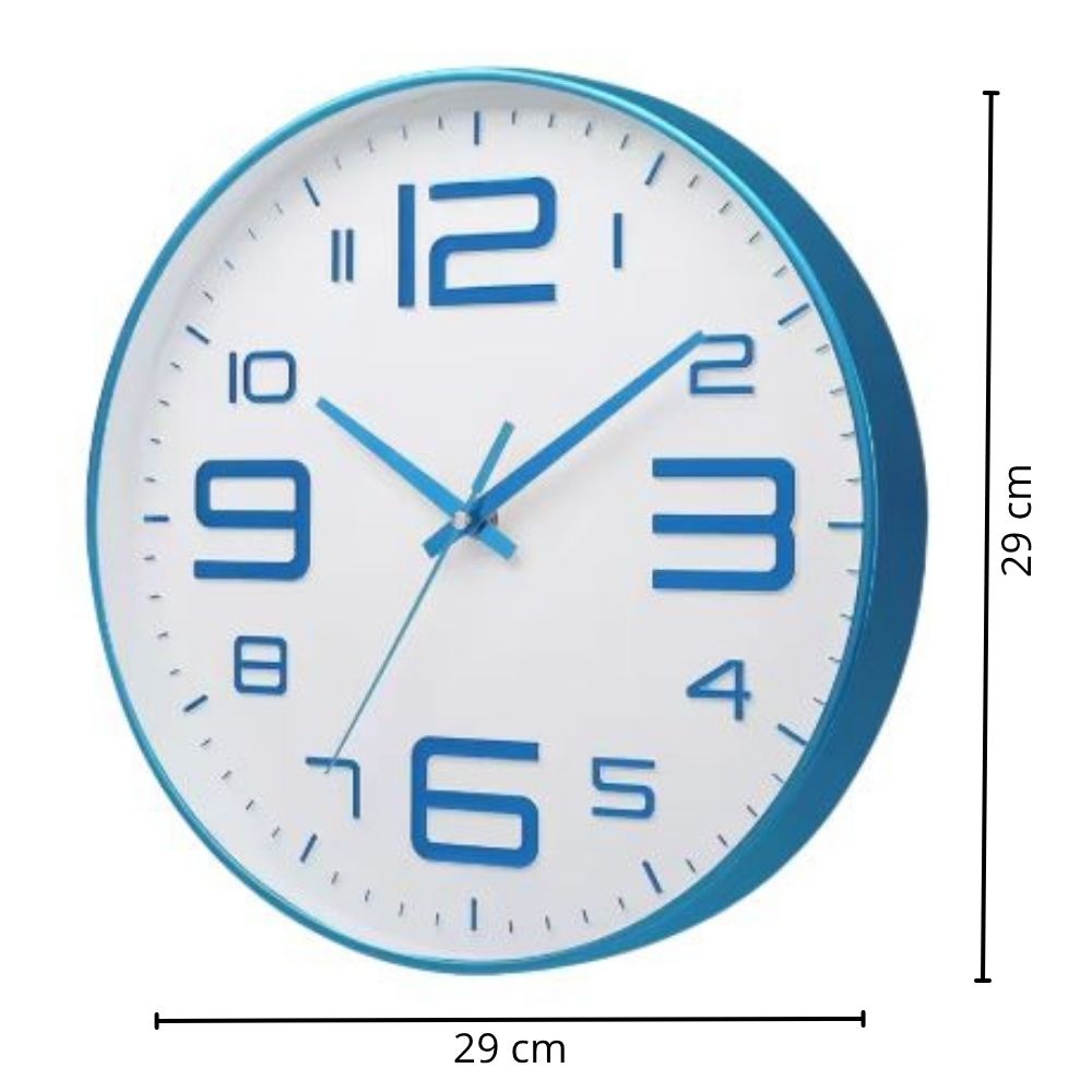 Reloj de Pared Elegante Celeste 29 cm – Diseño Moderno para Oficina y Consultorio - Imagen 3