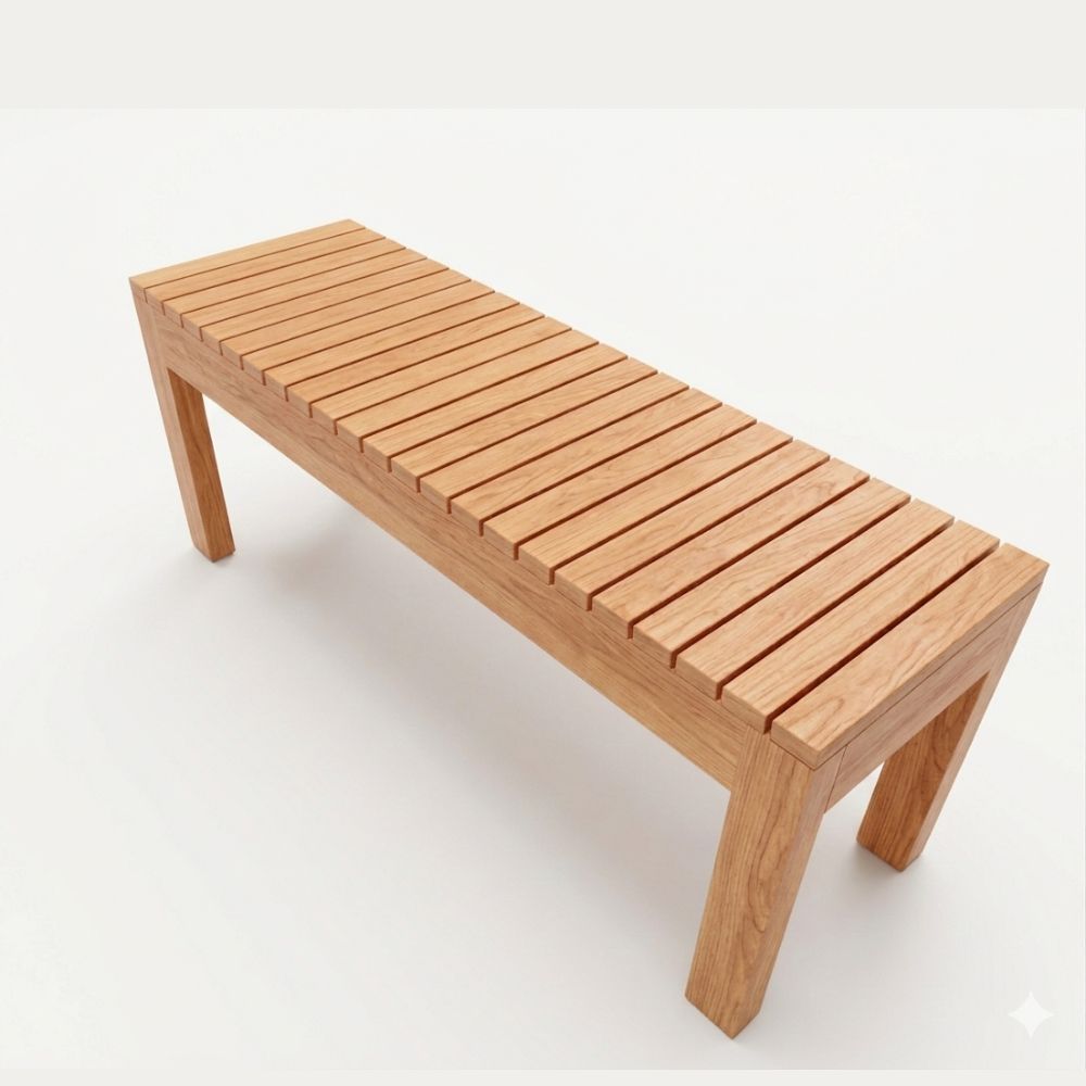 Banca de Madera Huaruro 100 cm – Conocido para Jardín y Terraza - Imagen 2