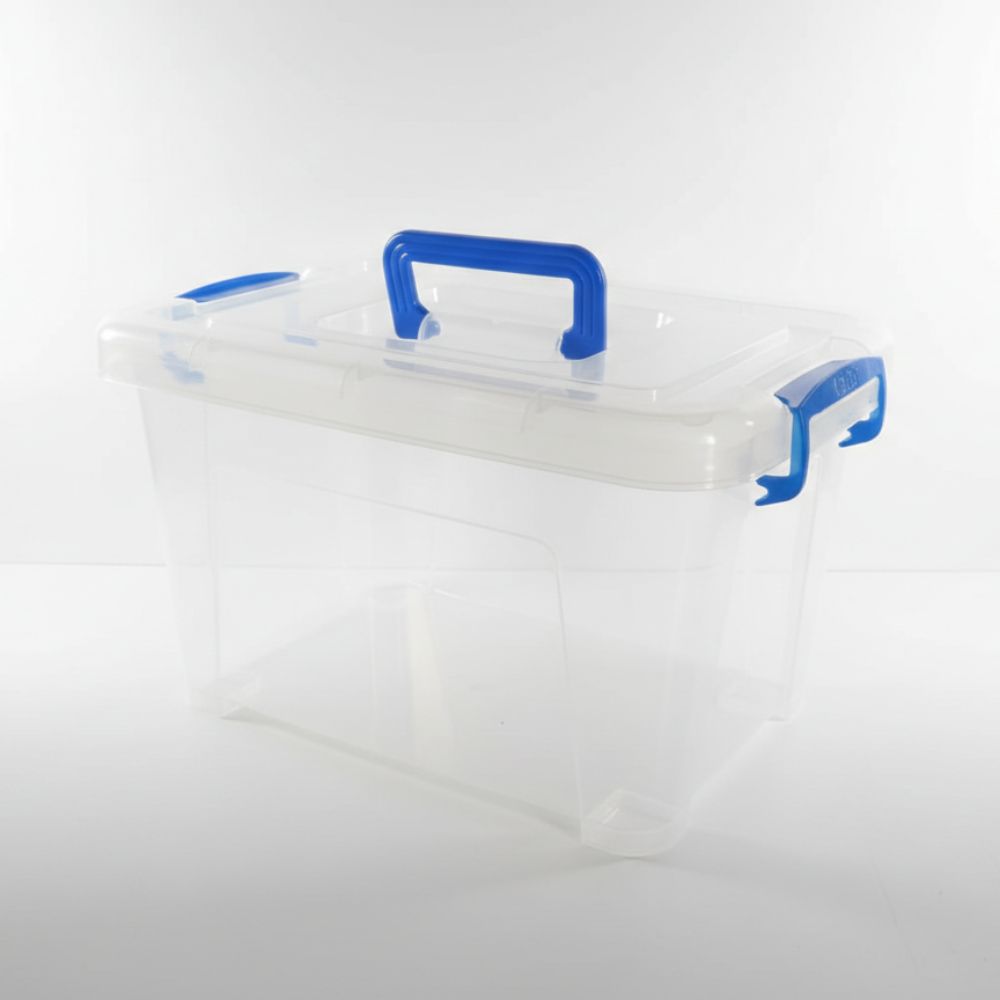 Fenomenal Cajita Organizadora Paty de Plástico Transparente con Tapa a Presión – Práctica y Resistente - Imagen 4