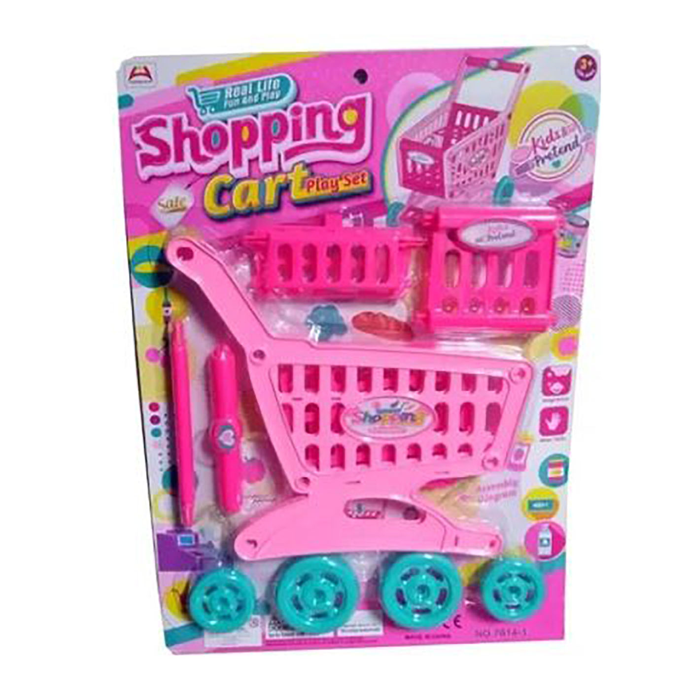 Carrito de Compras para niñas Supermercado único Armable de Juguetes – Color Rosado A1 - Imagen 2