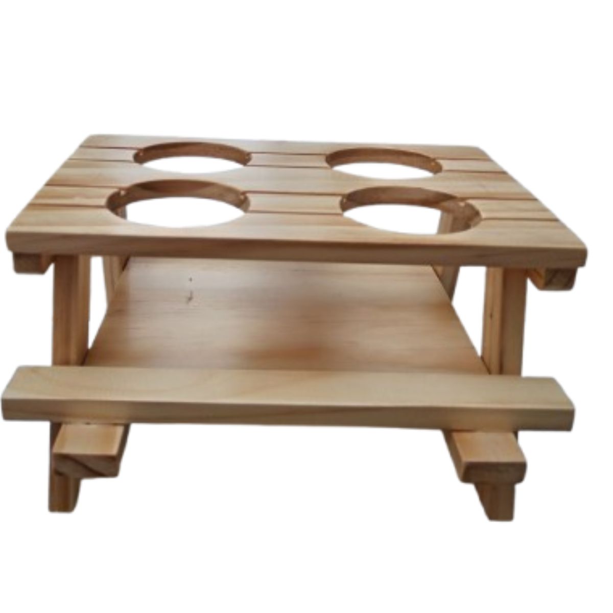 Porta Salsas de Madera con 4 Compartimentos – Organizador para Condimentos y Especias - Imagen 3
