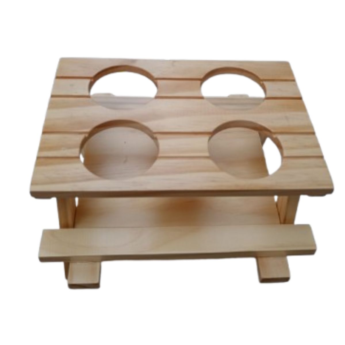 Porta Salsas de Madera con 4 Compartimentos – Organizador para Condimentos y Especias - Imagen 2