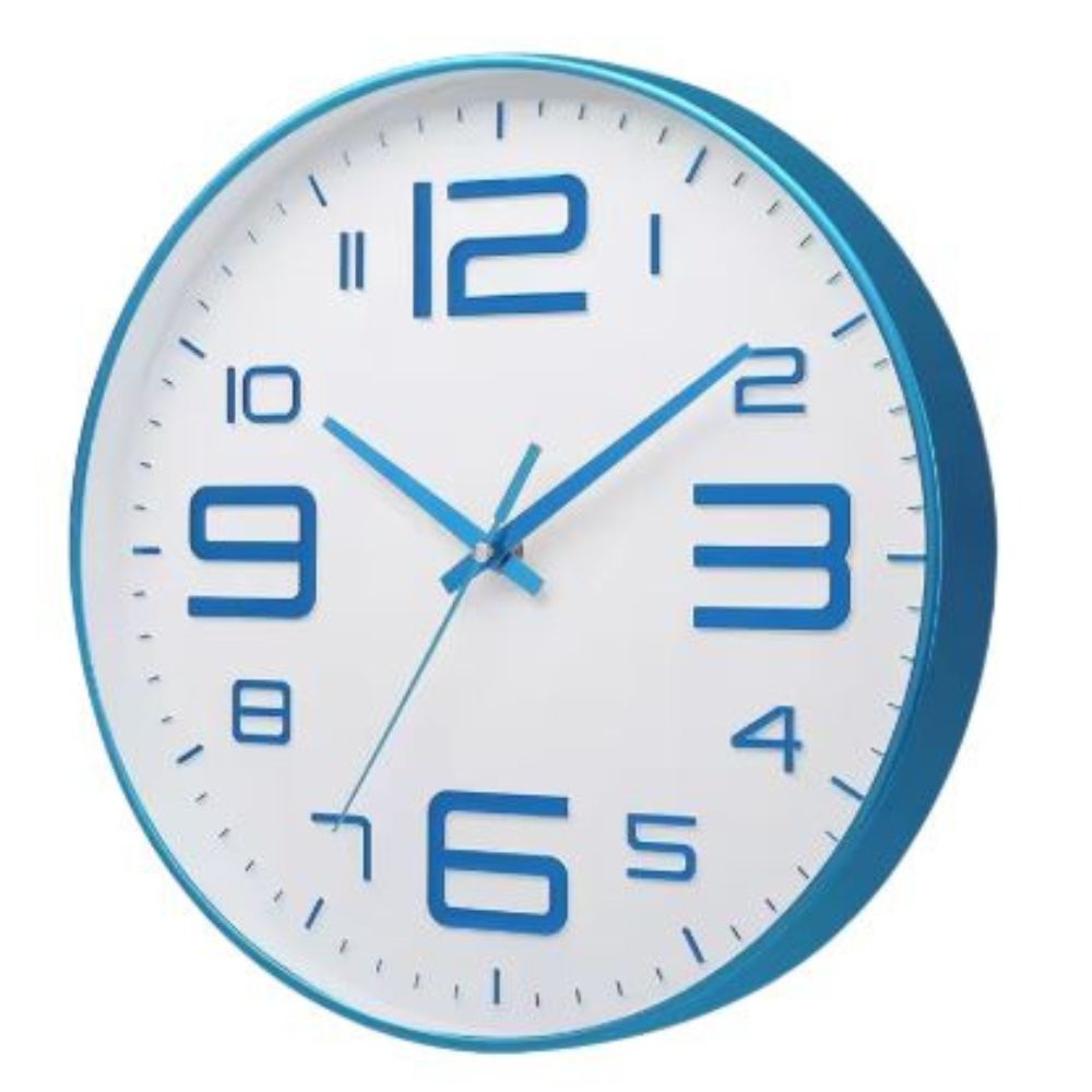Reloj de Pared Elegante Celeste 29 cm – Diseño Moderno para Oficina y Consultorio