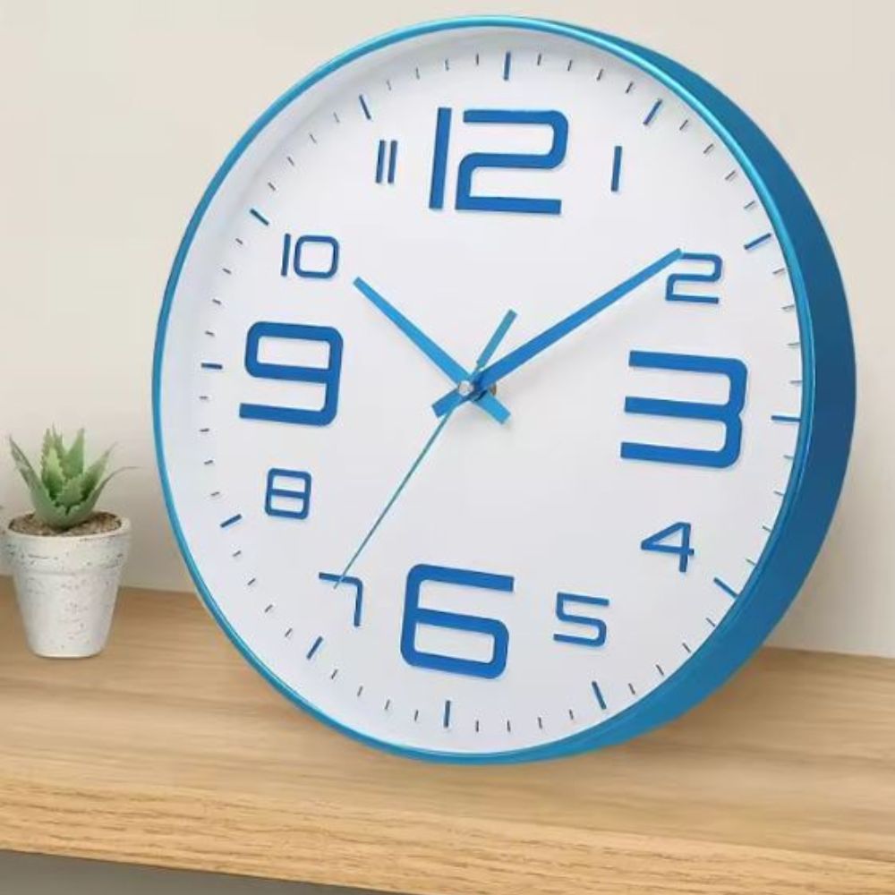Reloj de Pared Elegante Celeste 29 cm – Diseño Moderno para Oficina y Consultorio - Imagen 2