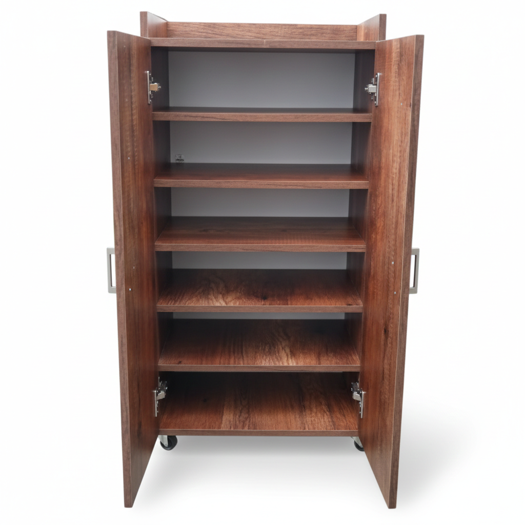 Estante Zapatero Organizador Luxury Multiuso Caramelo con Ruedas | 5 Divisiones en Melamina - Imagen 3