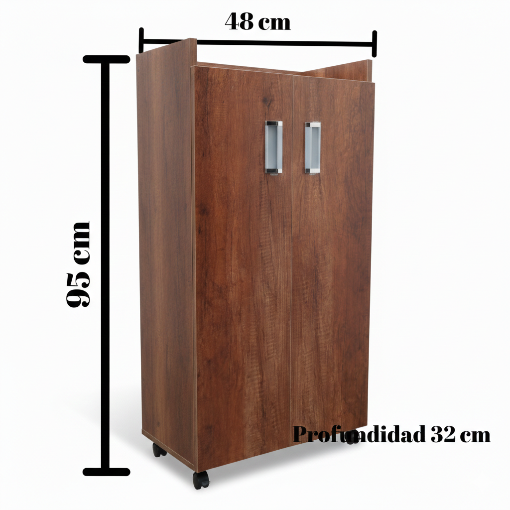 Estante Zapatero Organizador Luxury Multiuso Caramelo con Ruedas | 5 Divisiones en Melamina - Imagen 4