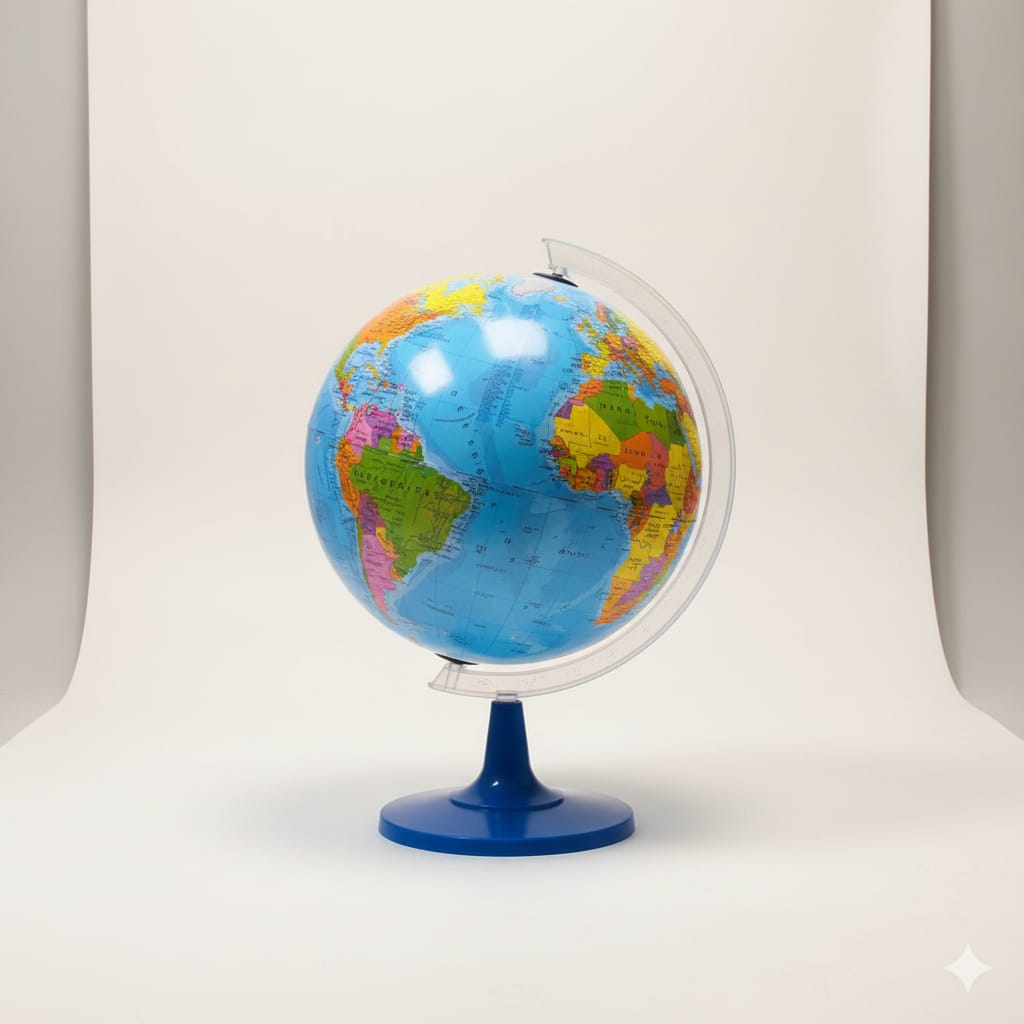 Fascinante Globo Terráqueo Grande Realista 45cm Giratorio con Base Resistente - Imagen 4