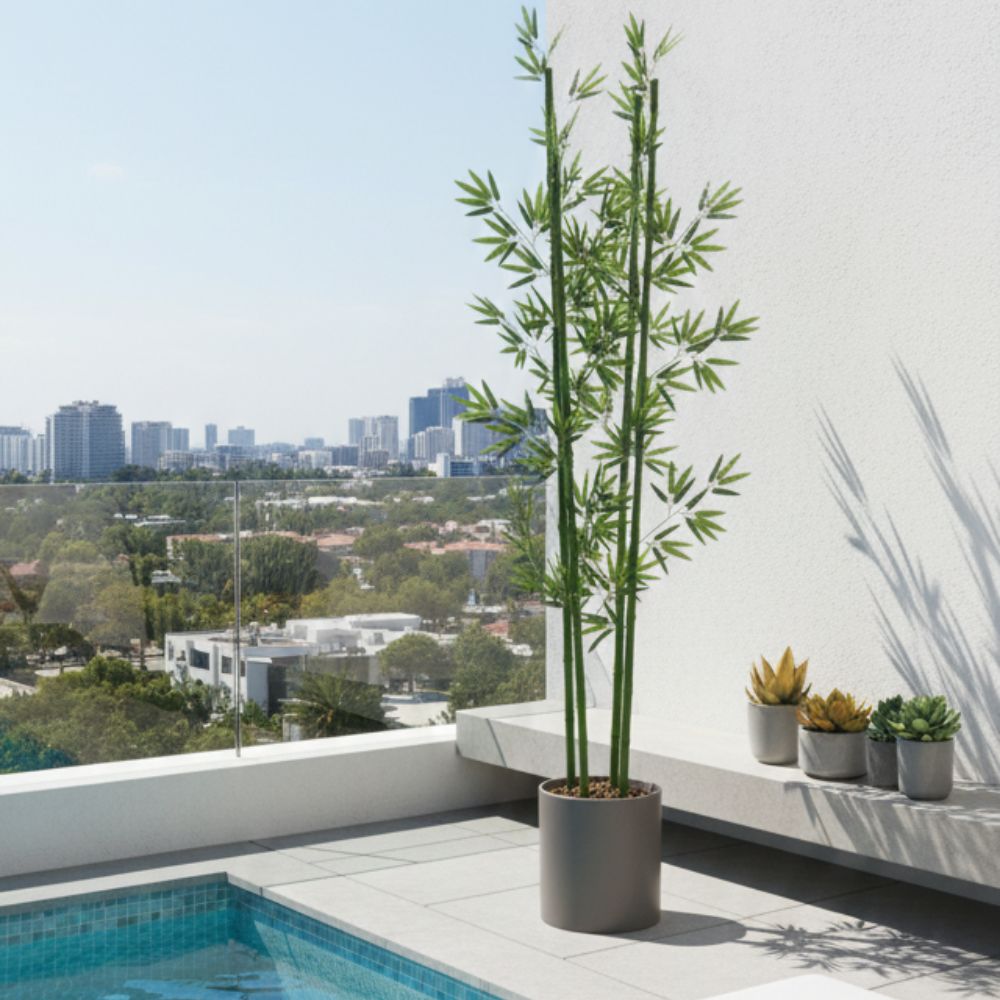 Planta Artificial Bambú con Hojas 190 cm – Decoración Natural para Hogar u Oficina - Imagen 3