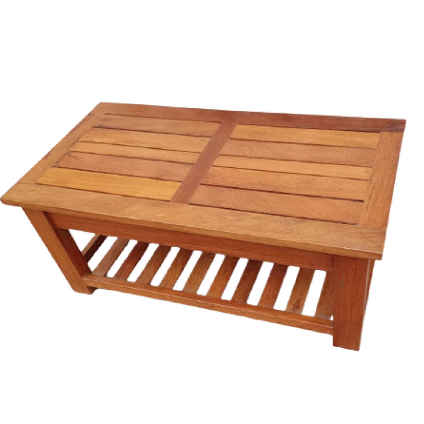 Mesa de Centro Paracas en Madera Tornillo 95 cm Estilo Rústico para Sala - Imagen 2