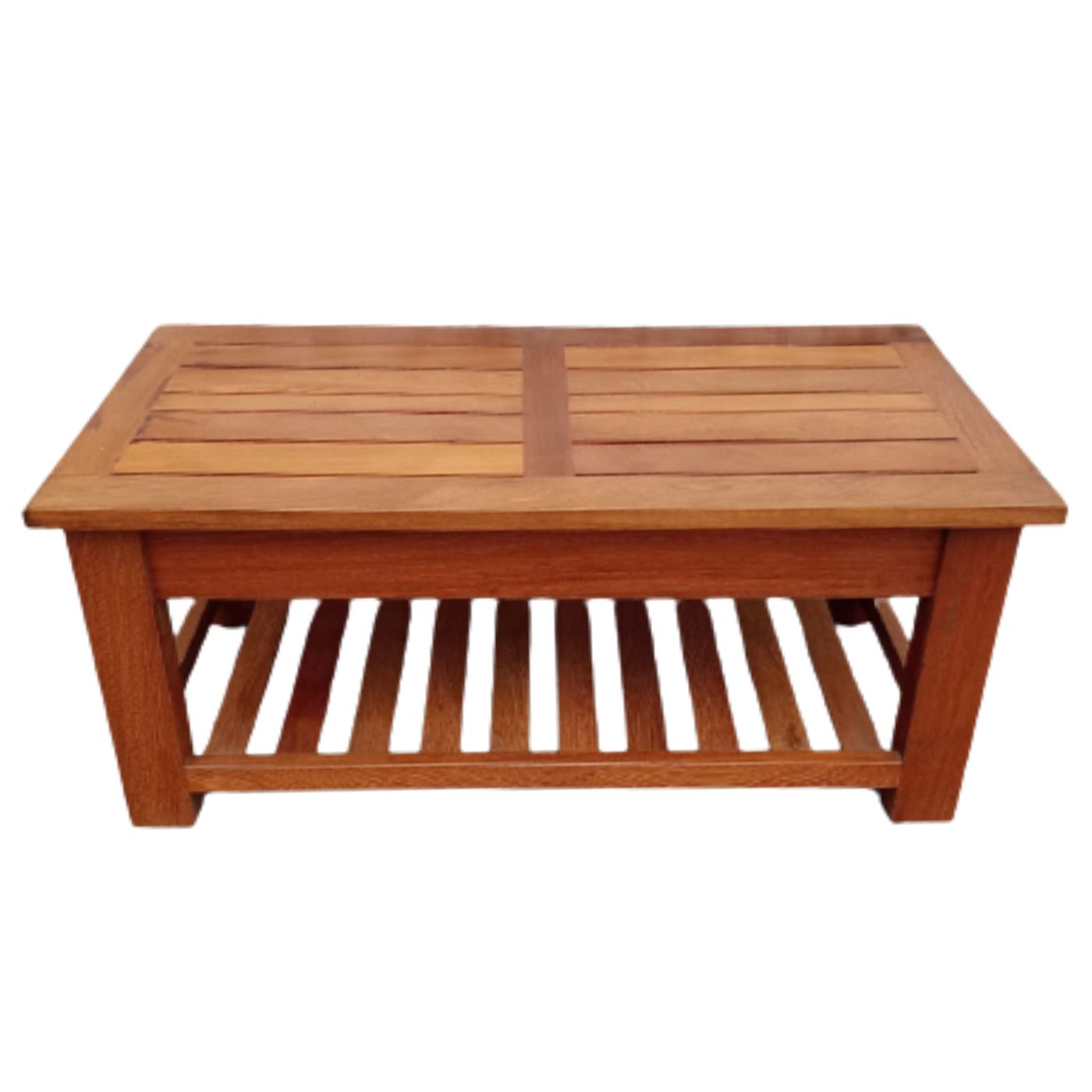 Mesa de Centro Paracas en Madera Tornillo 95 cm Estilo Rústico para Sala
