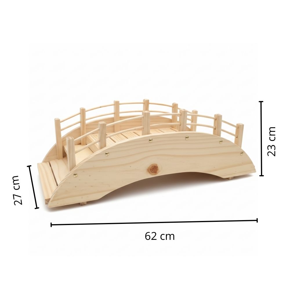 Puente de Bocaditos en Madera de Pino Acabado Natural Mate - Bandeja Fuente de bocaditos - Imagen 5