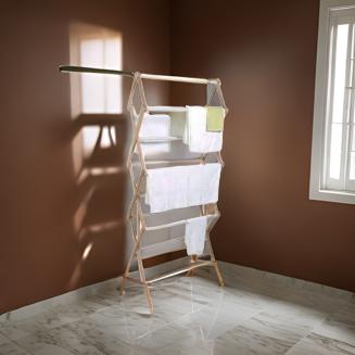 Tendedeo plegable en madera 170x65cm - Imagen 3