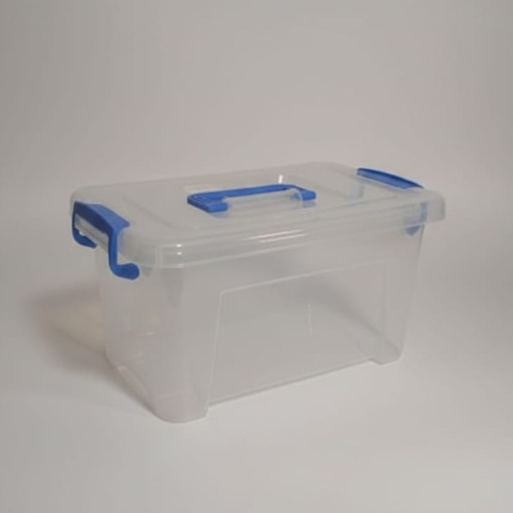 Fenomenal Cajita Organizadora Vany de Plástico Transparente con Tapa a Presión – Práctica y Resistente 30X21X15cm