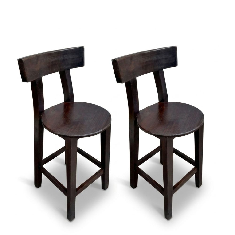 Juego de Comedor Toscana Alta – Mesa con 2 Sillas de Madera Pino Color Caoba - Imagen 2
