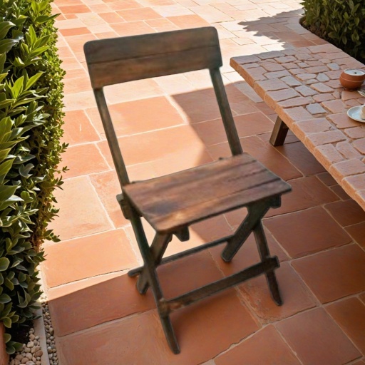Fenomenal Silla Plegable en Madera Pino Marrón – Práctica y Elegante 2.0