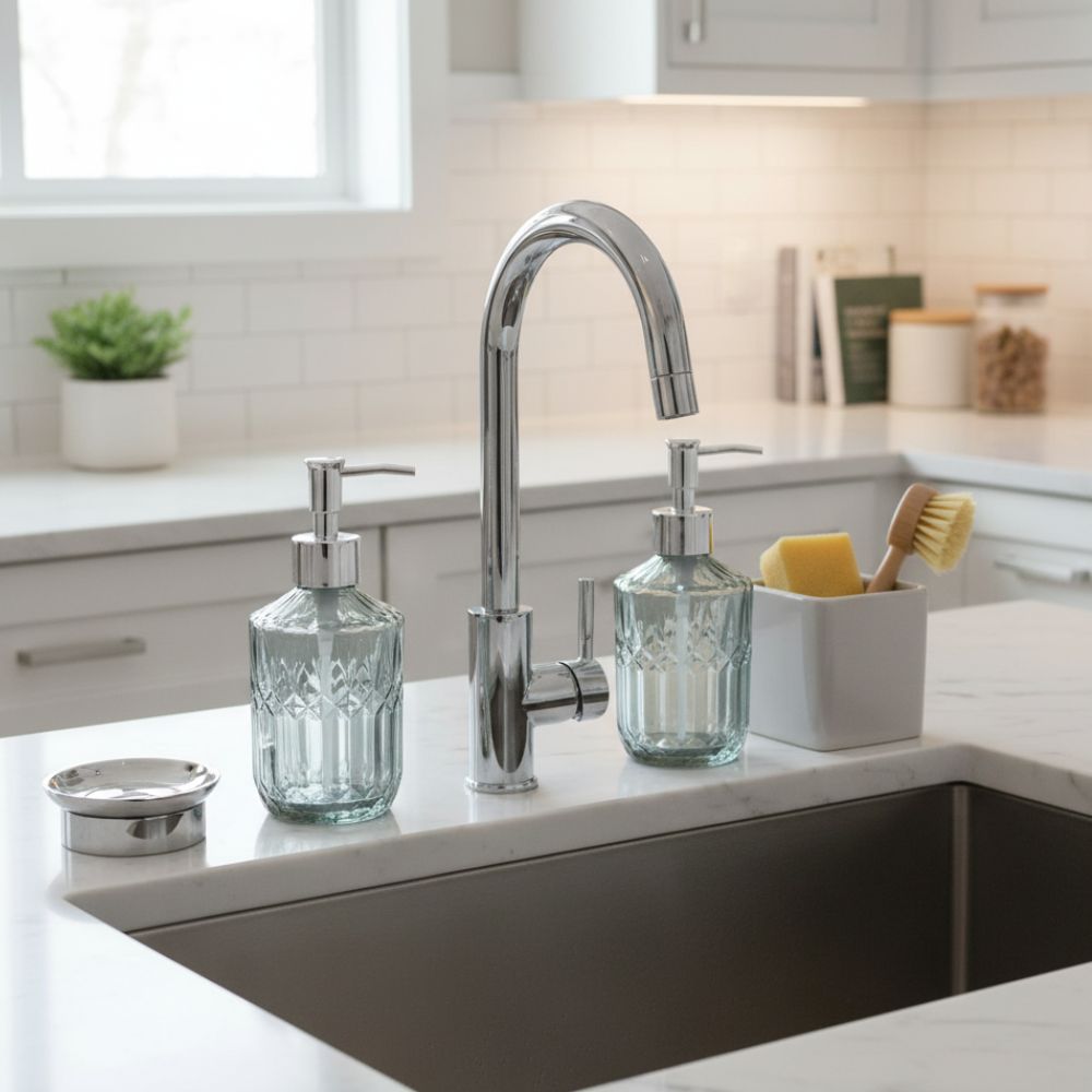 Dispensador de Jabón para Lavamanos de Baño Lujoso | Diseño Vibrante y Elegante 2.0 - Imagen 4