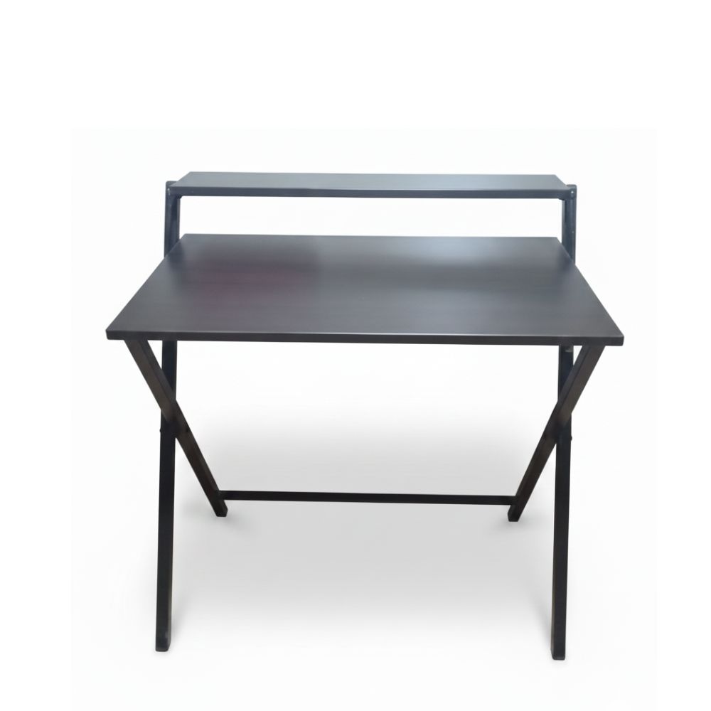 Escritorio Plegable Warny Marrón | Melamina Especial y Estructura Reforzada | Impecable Ideal Home Office 2.0 - Imagen 2