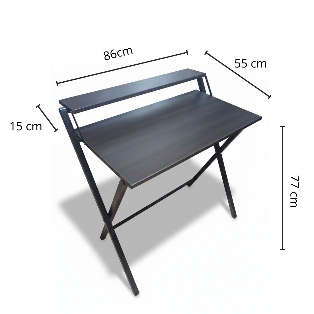 Escritorio Plegable Warny Marrón | Melamina Especial y Estructura Reforzada | Impecable Ideal Home Office 2.0 - Imagen 5