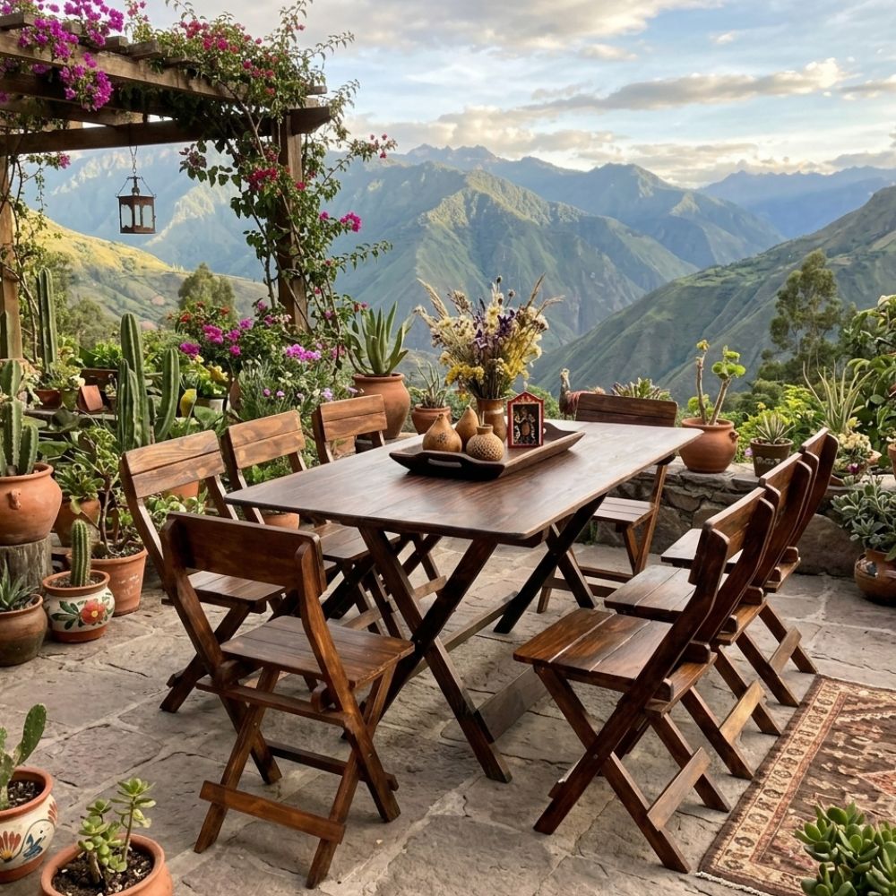 juego de comedor de terraza plegable Plus 8 sillas - Imagen 3