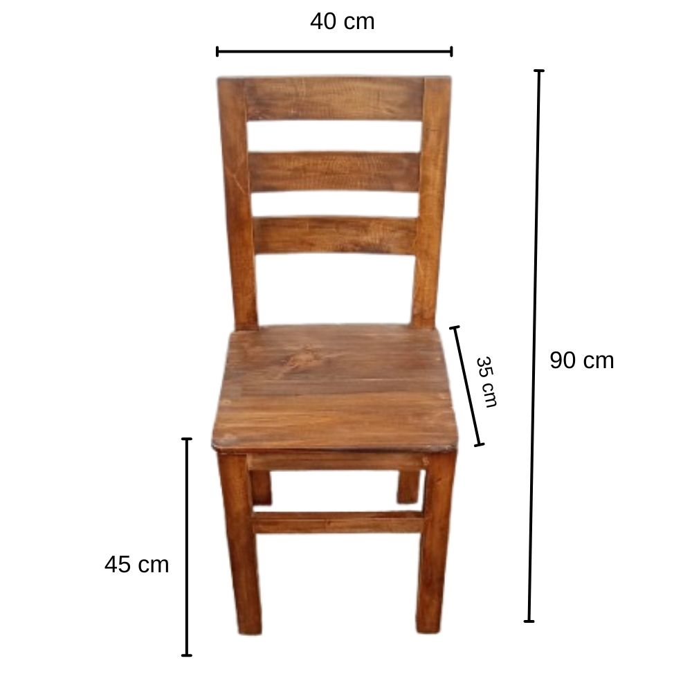 Juego Comedor Rústico Nermina 4 Sillas en Marrón | Asombroso Estilo y Comodidad para tu Hogar - Imagen 5