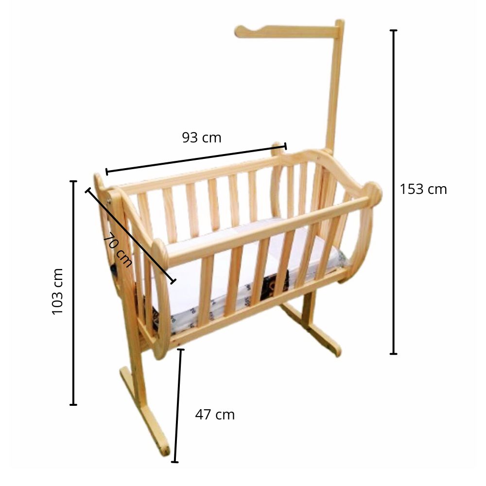 Cuna Moises Minicuna para bebe con colchon - Imagen 4