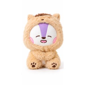 Peluche Gatito Kawaii Beige con Capucha y Carita Tierna