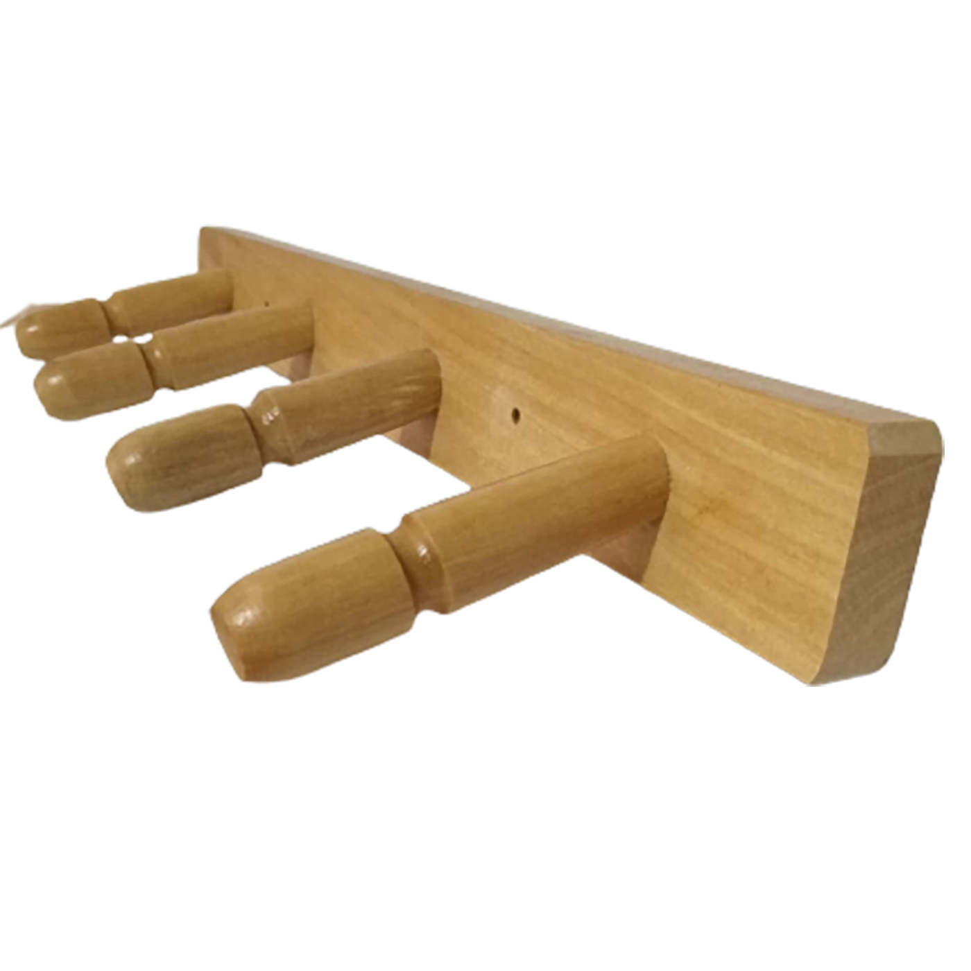 Perchero de Pared en Madera Pino – 4 Perchas, 40×11×5 cm, Acabado Semibrillante Laqueado - Imagen 3