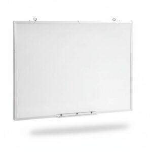 Pizarra Acrílica 80x60cm Blanca con Marco de Aluminio y Soporte – Excelente Calidad