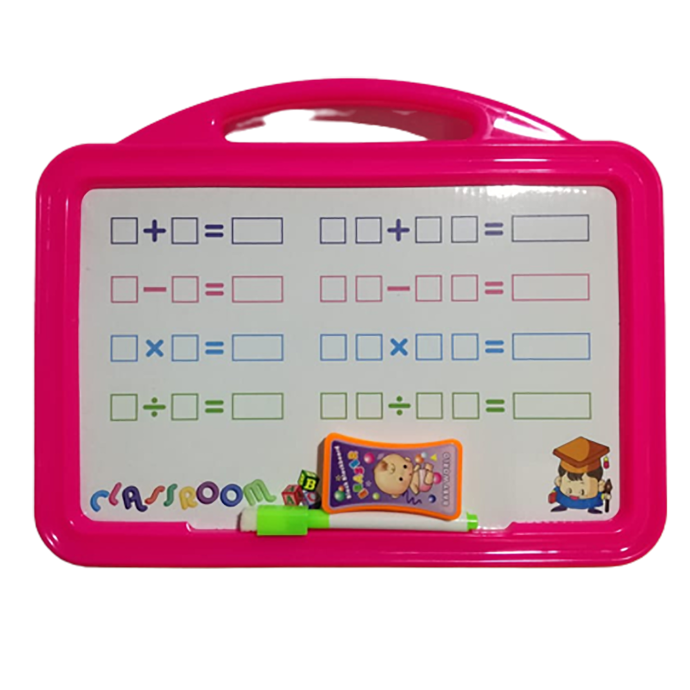 Pizarra mágica educativa infantil para fenomenal Niños y Niñas 35x30x4 cm con Plumón, Mota y Letras Magnética - Imagen 2