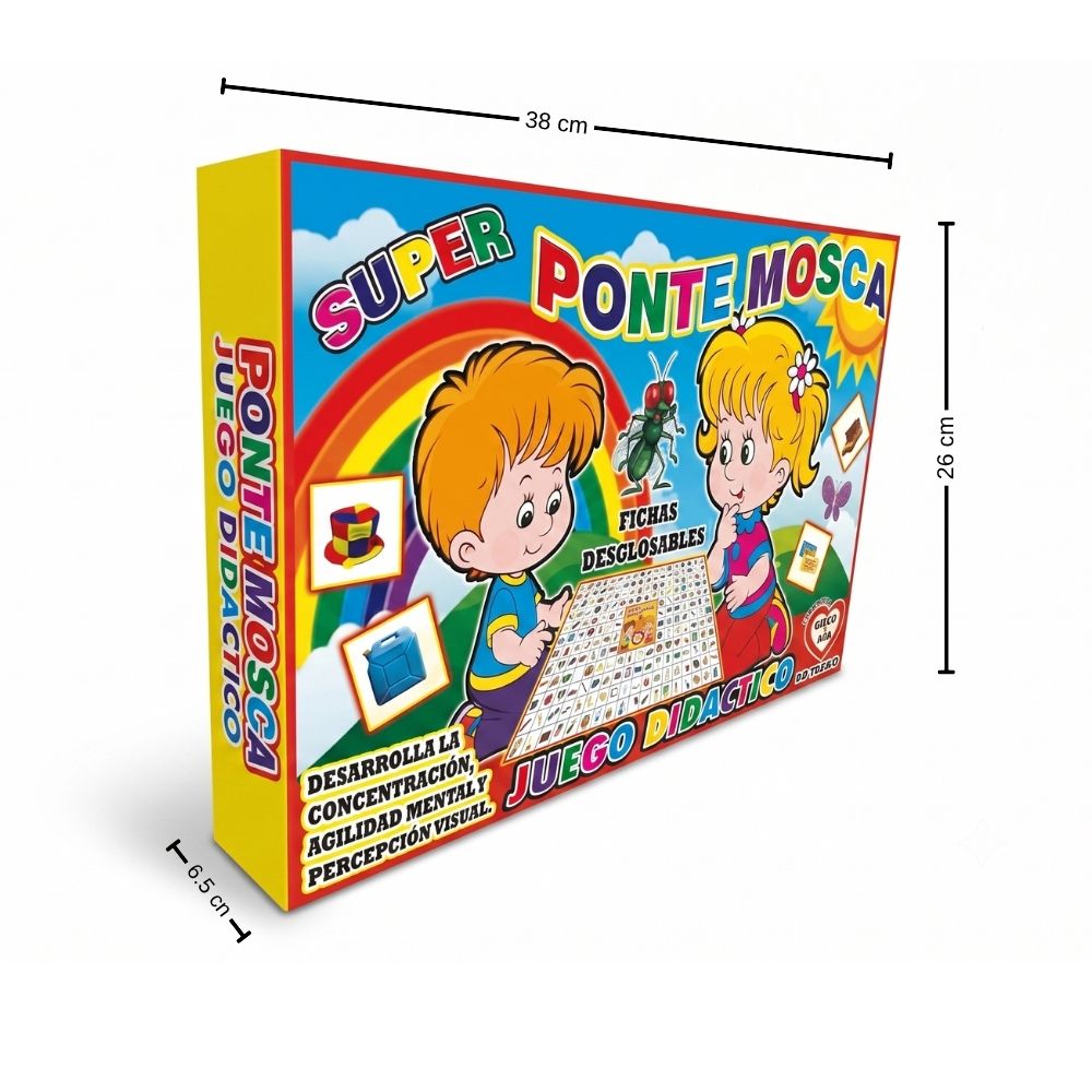 Juego Didáctico Súper Ponte Mosca con Fichas Desglosables – Juego Educativo de Concentración y Agilidad Mental para Niños - Imagen 4