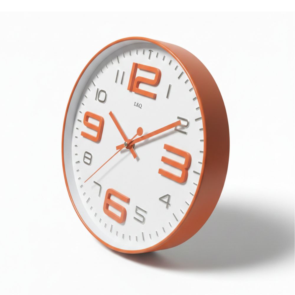 Reloj de Pared Naranja Circular de 30 cm | Decoración Moderna para Hogar u Oficina - Imagen 2