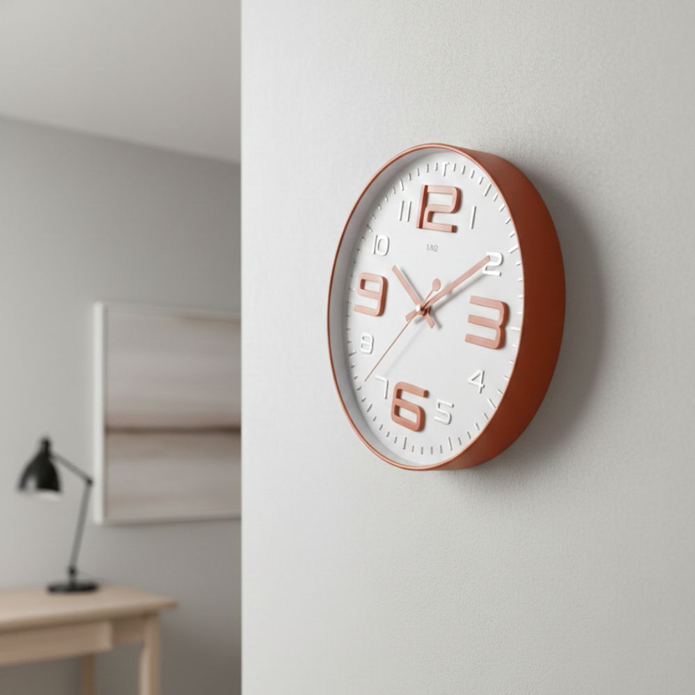 Reloj de Pared Naranja Circular de 30 cm | Decoración Moderna para Hogar u Oficina - Imagen 3