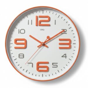 Reloj de Pared Naranja Circular de 30 cm | Decoración Moderna para Hogar u Oficina