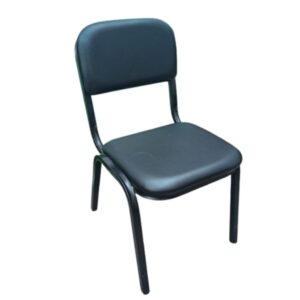 Silla Fija de oficina Metal Tosko Negra – Resistente y Elegante para Oficina o Hogar