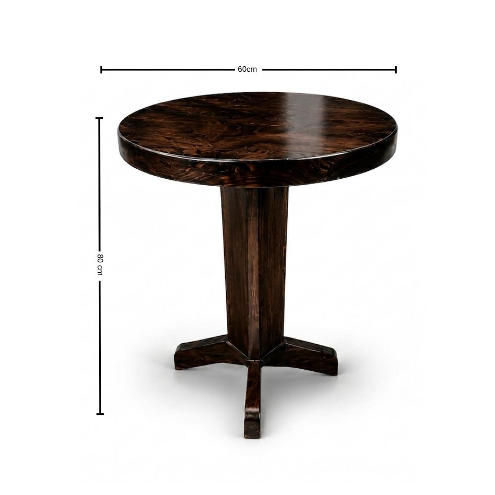 Juego Comedor Hollywood Resto Bar en Madera Caoba – Mesa con 2 Sillas - Imagen 3