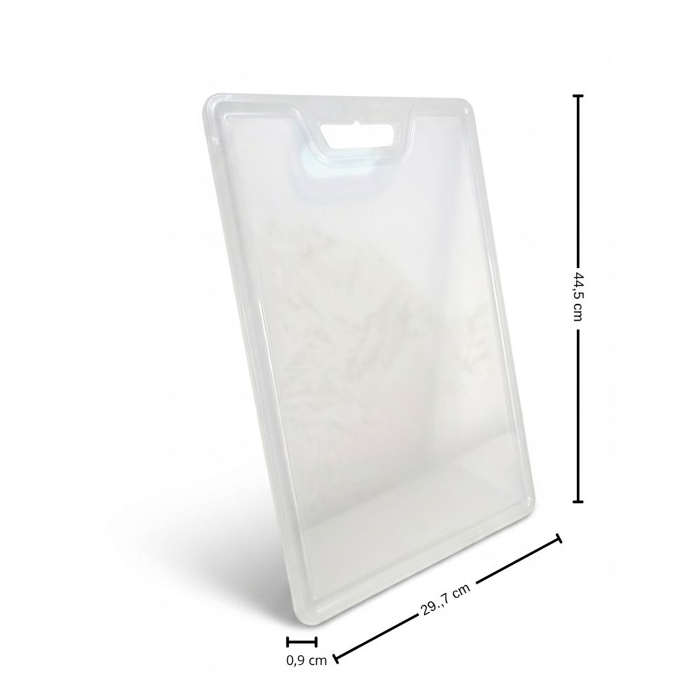 Tabla de cocina para Picar Semi Transparente Blanca 44.5 x 29.7 cm – Resistente y Fácil de Limpiar - Imagen 5