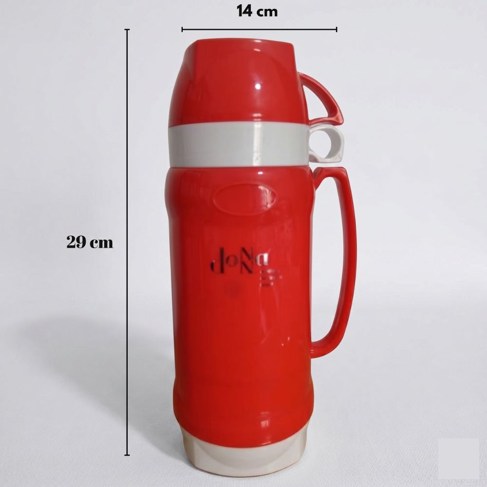 Termo 1.2L Rosado con 2 Tazas – Aislado Térmico para Bebidas Calientes y Frías - Imagen 3