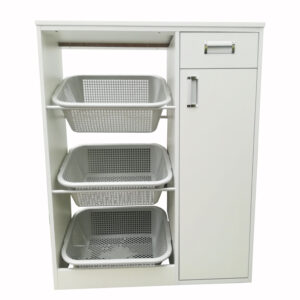 Verdulero Repostero Premium En Blanco Rodante Con Cajones